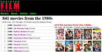 1980 کی دھائی میں 80 کی سالانہ اوسط سے 800 سے زائد فلمیں ریلیز ہوئیں