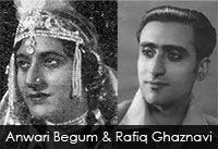 رفیق غزنوی اور انوری بیگم
پہلی پنجابی فلم ہیر رانجھا (1932) کے مرکزی کردار