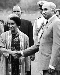 Bhutto and Indira Gandhi