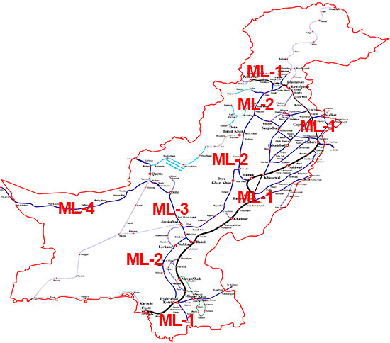 پاکستان ریلوے کا نیٹ ورک