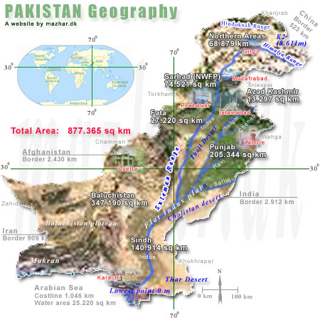 The Map of Pakistan
